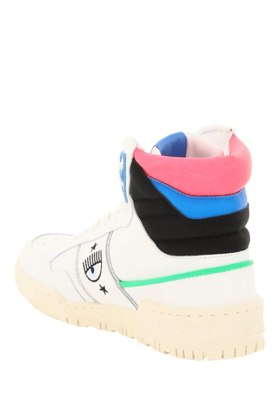 Shop Chiara Ferragni Sneakers Cf1 High In White