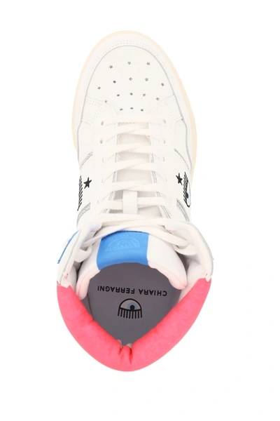 Shop Chiara Ferragni Sneakers Cf1 High In White