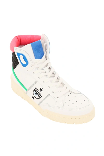 Shop Chiara Ferragni Sneakers Cf1 High In White