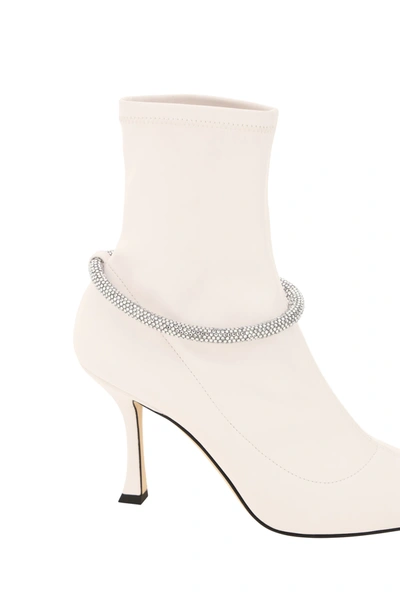 Shop Jimmy Choo Leroy 90 Boots In White