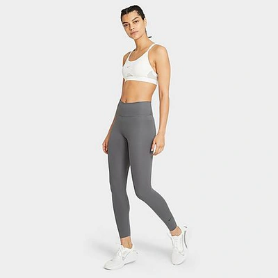 Shop Nike Women's One Luxe Cropped Tights In Iron Grey/clear