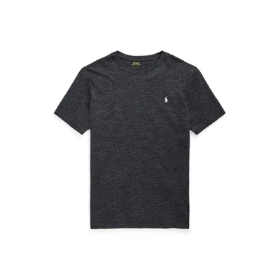 Shop Polo Ralph Lauren Jersey Crewneck T-shirt In Black Marl Heather/c9590