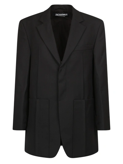 Shop Jacquemus Single Breasted Jacket In Black