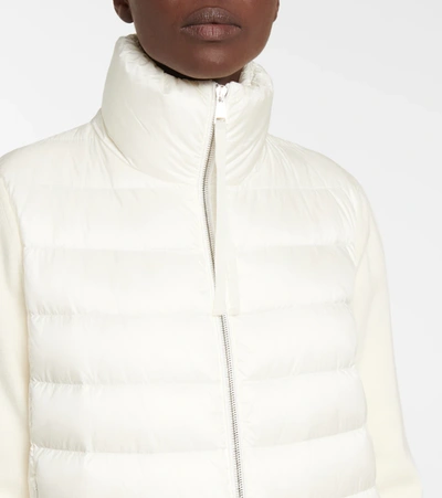 Shop Moncler Wool And Down Jacket In White