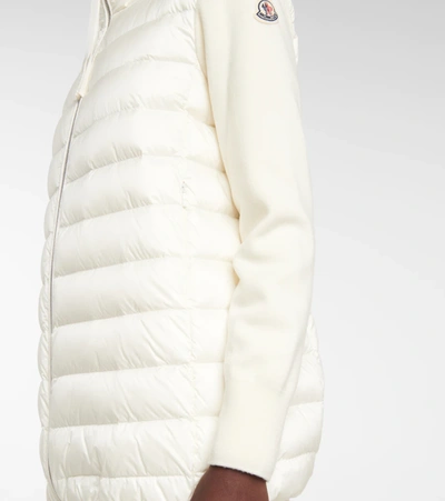 Shop Moncler Wool And Down Jacket In White