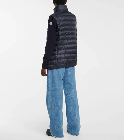 Shop Moncler Wool And Down Jacket In Blue