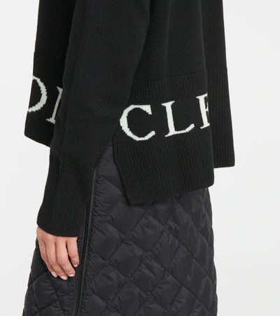 Shop Moncler Wool And Cashmere Turtleneck Sweater In Black