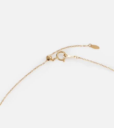 Shop Persée Danae 18kt Yellow Gold And Diamond Necklace In White