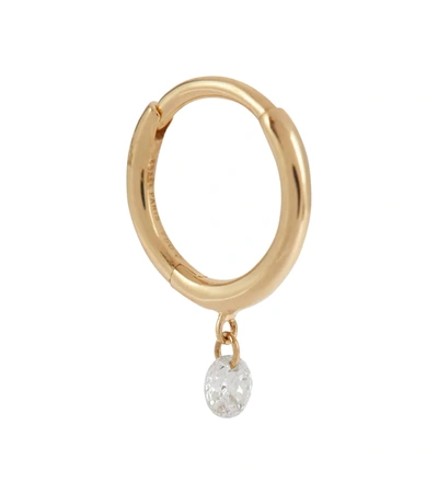 Shop Persée 18kt Yellow Gold And Diamond Single Earring In White