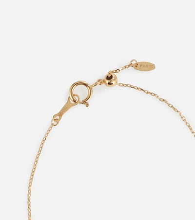 Shop Persée Danae 18kt Yellow Gold And Diamond Bracelet In White