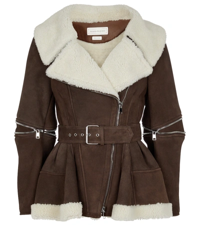 Alexander mcqueen shop shearling biker jacket