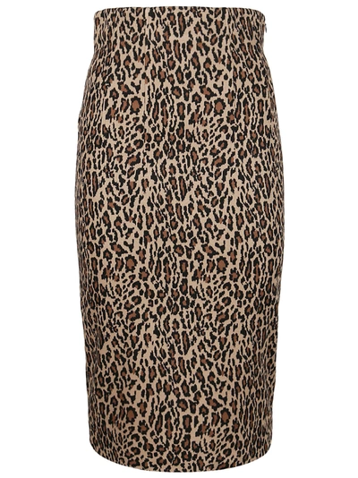 Shop Pinko Animal Printed Midi Skirt In Multi