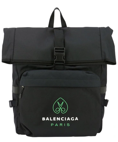 Shop Balenciaga "messenger" Backpack In Black  