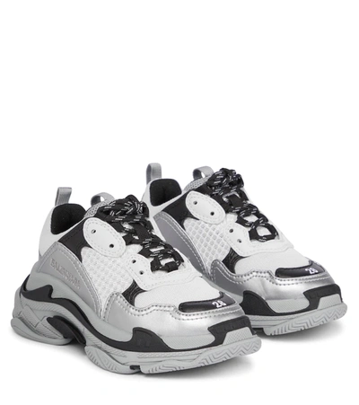 Balenciaga Kid's Triple S Metallic Chunky Sneakers, Baby/toddler/kids In  Grey | ModeSens