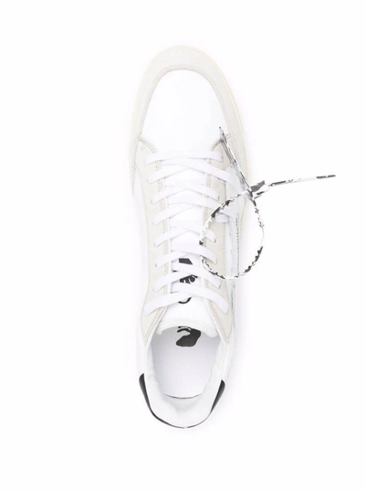Shop Off-white 5.0  Leather And Canvas Sneakers In White
