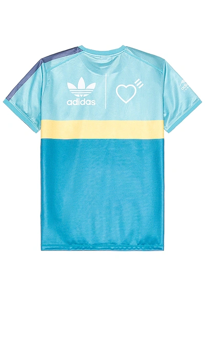 Shop Adidas X Human Made Graphic Tee In Blue