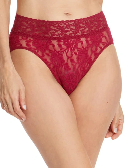 Shop Hanky Panky Signature Lace French Brief In Cranberry