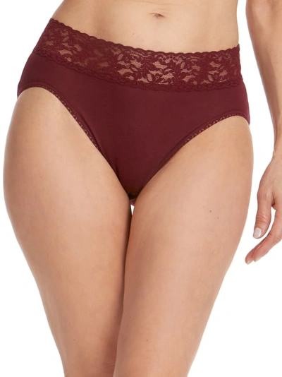 Shop Hanky Panky Supima Cotton French Cut Brief In Cabernet