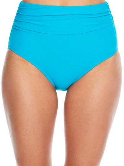Shop Profile By Gottex Tutti Frutti High-waist Bikini Bottom In Turquoise