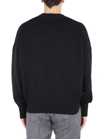 Shop Ami Alexandre Mattiussi Crew Neck Sweater In Black