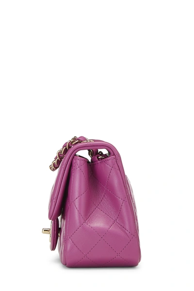 Chanel 22P Purple Lambskin Quilted Small Classic Flap Bag