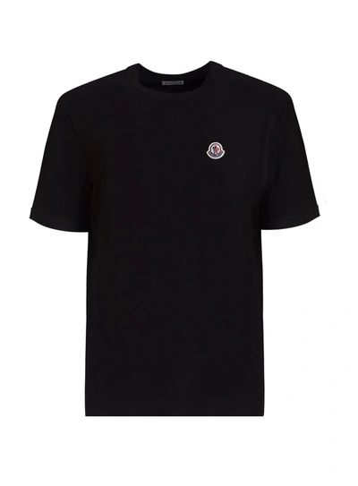 Shop Moncler Logo-patch Short-sleeve T-shirt In Nero