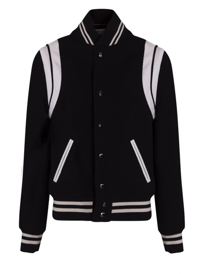 Shop Saint Laurent Teddy Jacket In Nero