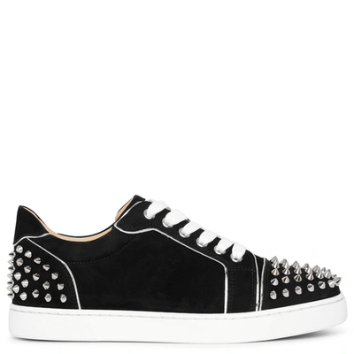 Shop Christian Louboutin Vieira 2 Black Suede Sneakers