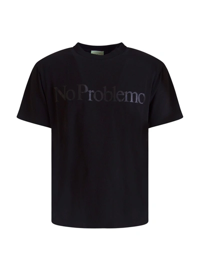 Shop Aries No Problemo Print Short-sleeved T-shirt In Nero