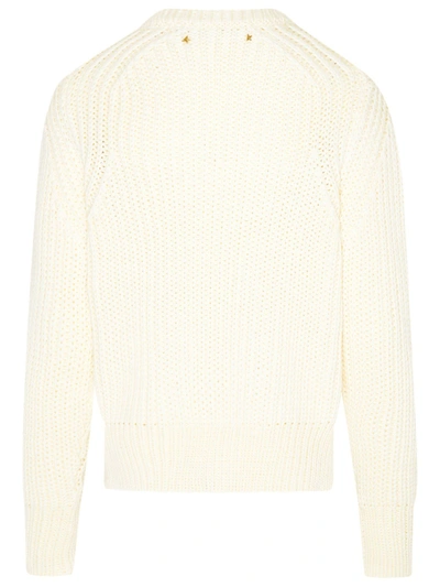 Shop Golden Goose White Woolmark Dottie Sweater
