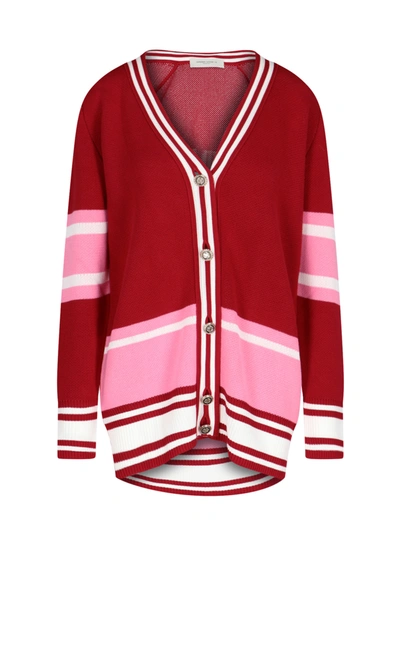 Shop Golden Goose Oversized "dixie" Cardigan In Red