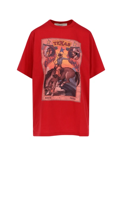 Shop Golden Goose Texas T-shirt In Red