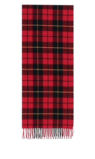 Shop Destin Check Pattern Scarf In Red