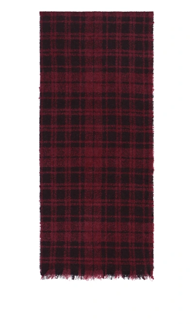 Shop Destin Check Pattern Scarf In Red