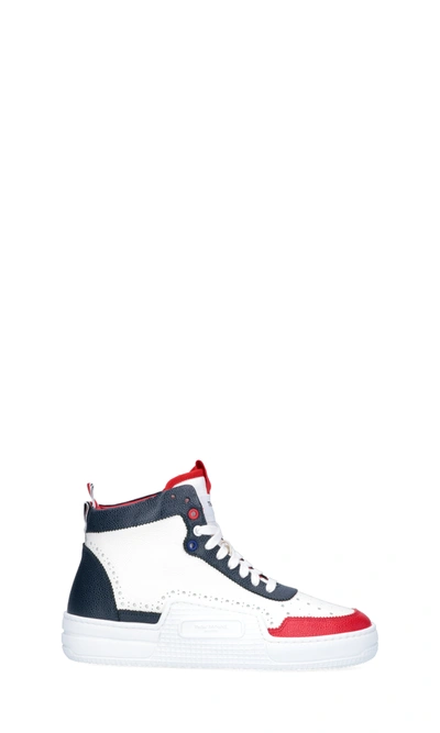 Shop Thom Browne Color Block High-top Sneakers In White