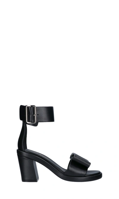 Shop Comme Des Garçons Oversized Bow Sandals In Black