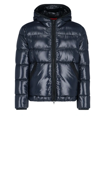 Shop Fay Hooded Down Jacket In Blue