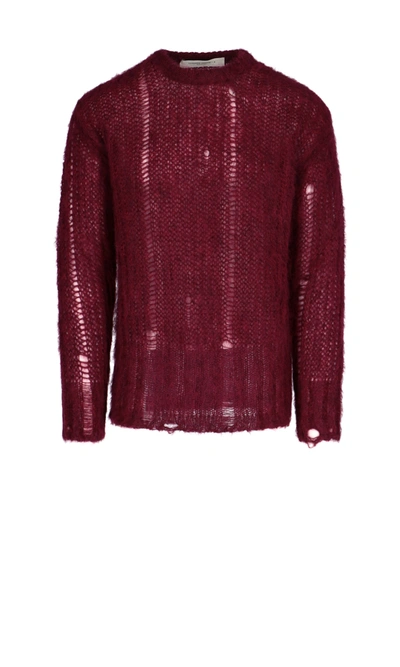 Shop Golden Goose Braided Sweater In Red