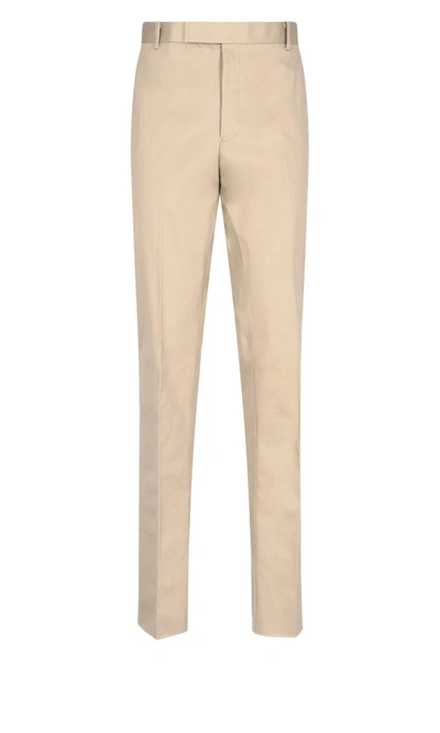 Shop Thom Browne Unconstructed Chino Pants In Neutrals