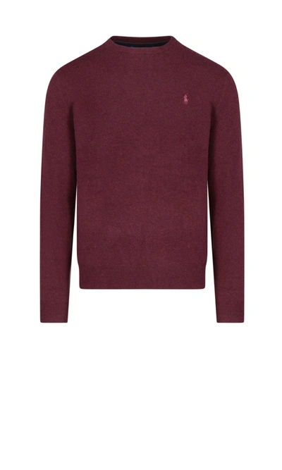 Shop Polo Ralph Lauren Classic Crew-neck Sweater In Red