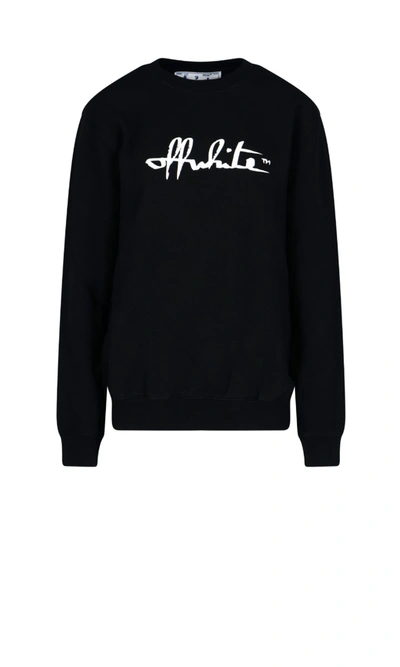 Shop Off-white Script 21 Print Sweater In Black