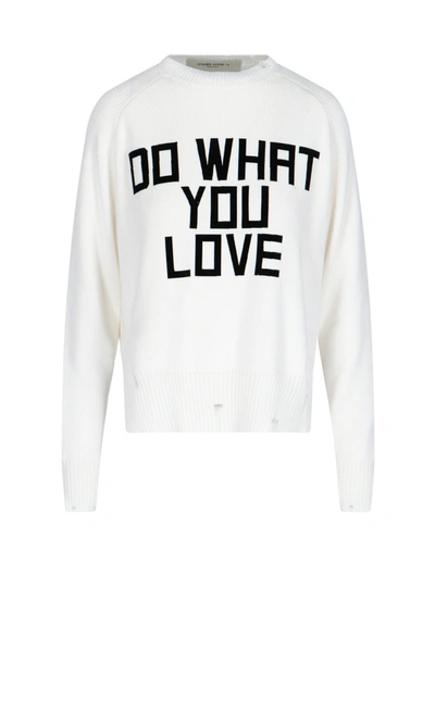 Shop Golden Goose "do What You Love" Sweater In White