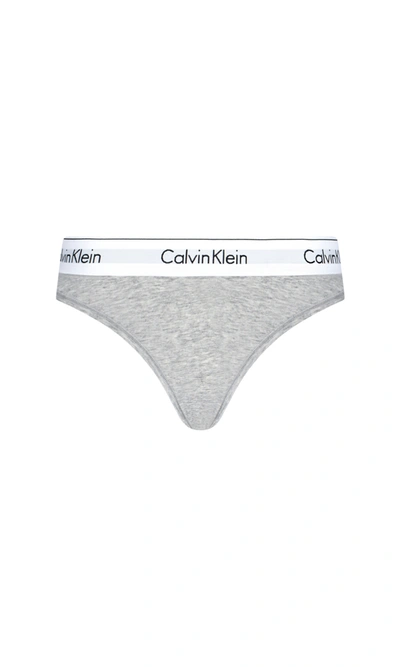 Shop Calvin Klein Logo Briefs In Gray