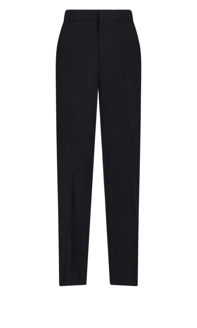 Shop Gucci Viscose Trousers In Black