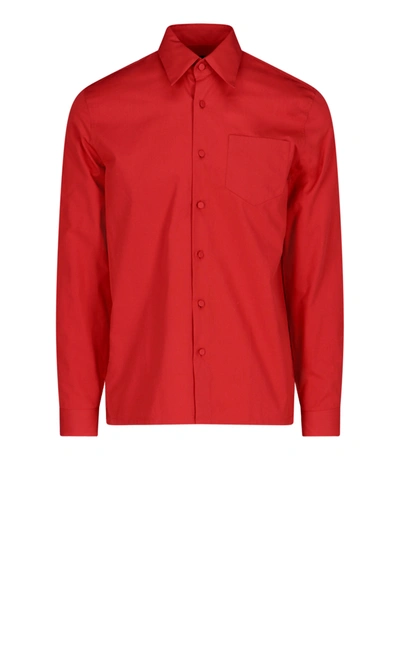 Shop Prada Classic Shirt In Red