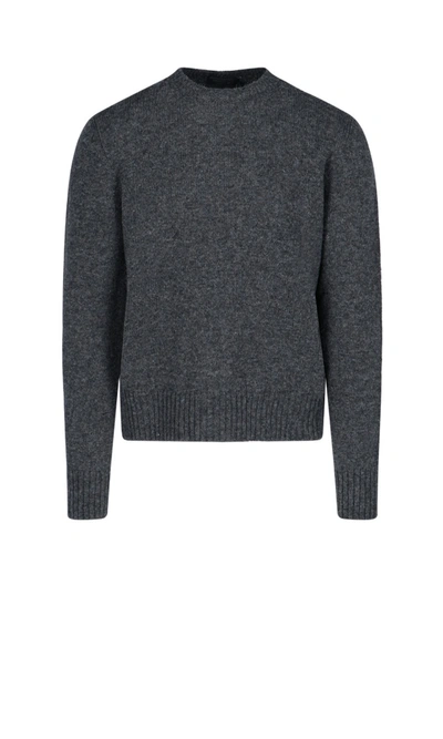 Shop Prada Classic Sweater In Gray