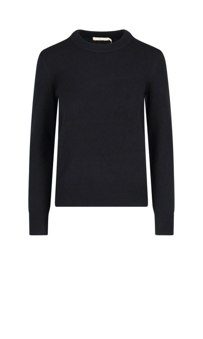 Shop Tory Burch Crewneck Sweater In Black