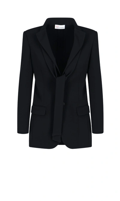 Shop Red Valentino Single-breasted Blazer In Black