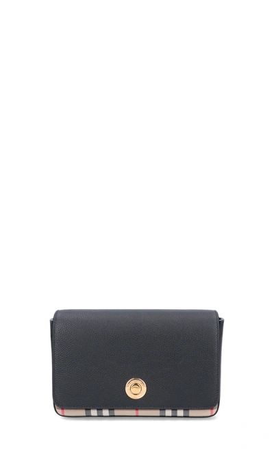 Shop Burberry "vintage Check" Shoulder Bag In Black
