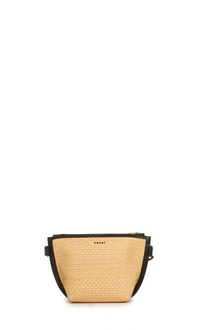 Shop Sacai Straw Bag In Neutrals